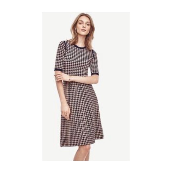 Ann Taylor Dresses & Skirts - Ann Taylor Houndstooth Dress Sz M